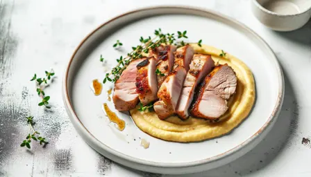 Citrusmarineret nakkefilet med røget pastinakpuré