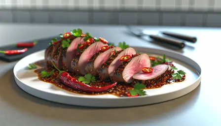 Krydret svinefilet med asiatisk chili og hvidløgssauce