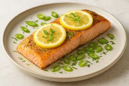 Laks i vakuumpose med citron og forårsløg