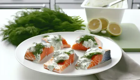 Laks med dild og kærnemælksdressing