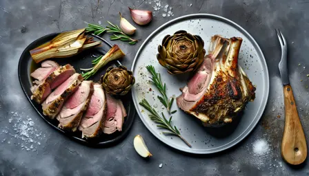 Langtidsvarmet lammekølle med rosmarin