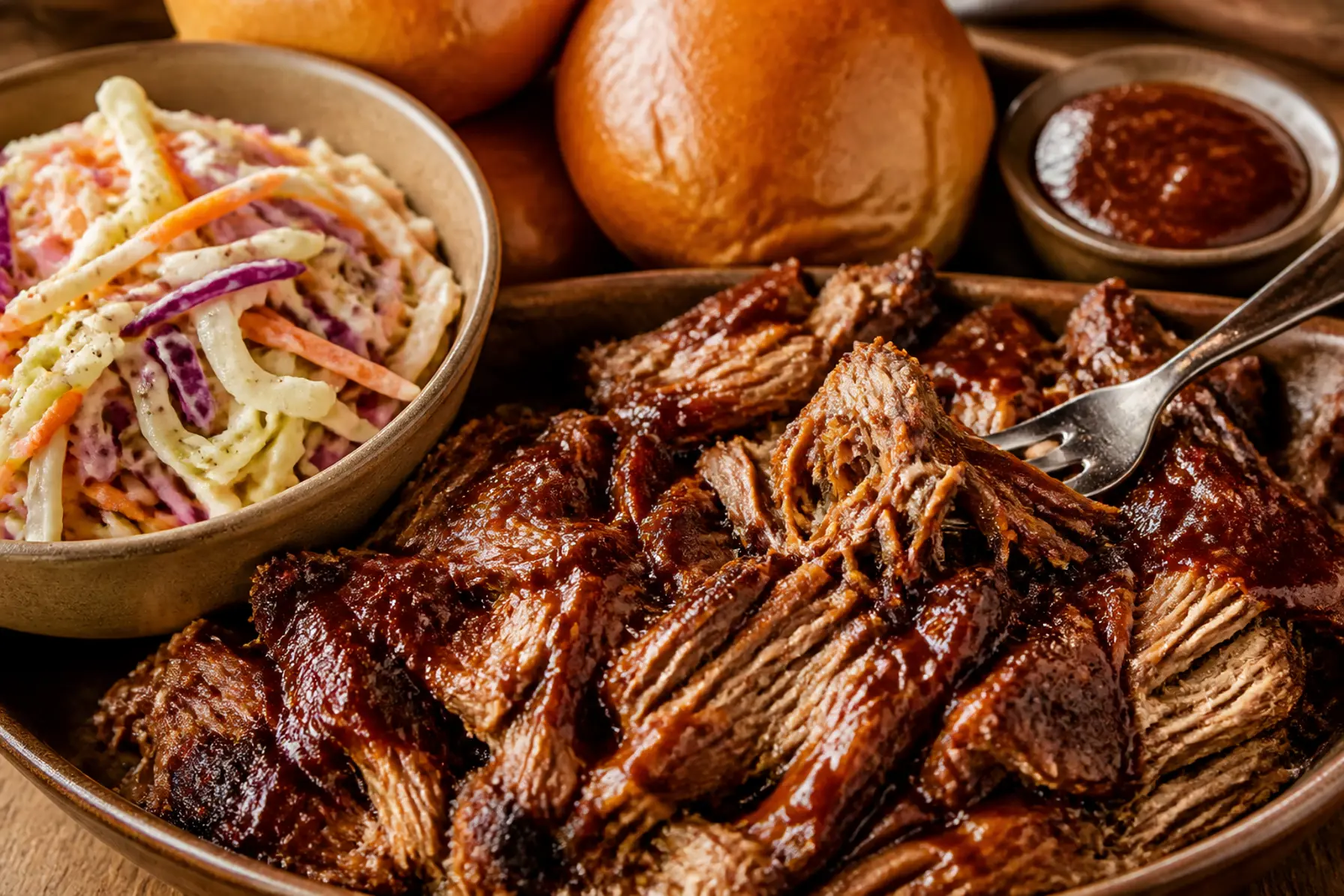 Mør nakkefilet med barbecue og coleslaw
