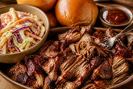 Mør nakkefilet med barbecue og coleslaw