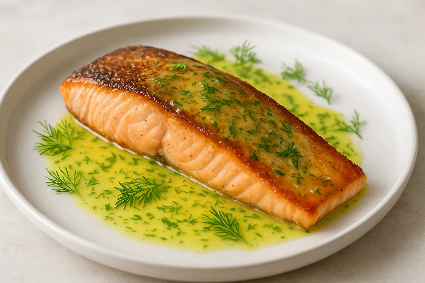 Ørredfilet med citronsmør og dild