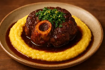 Osso buco med gremolata og cremet polenta