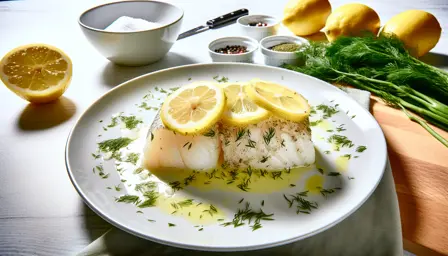 Saltbagt torsk med citron og dild