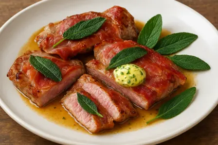 Saltimbocca af kalv med salvie og citronsmør